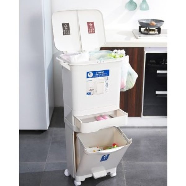 Double-Layer Garbage Bin 42L